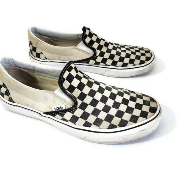 vans white and black checkered